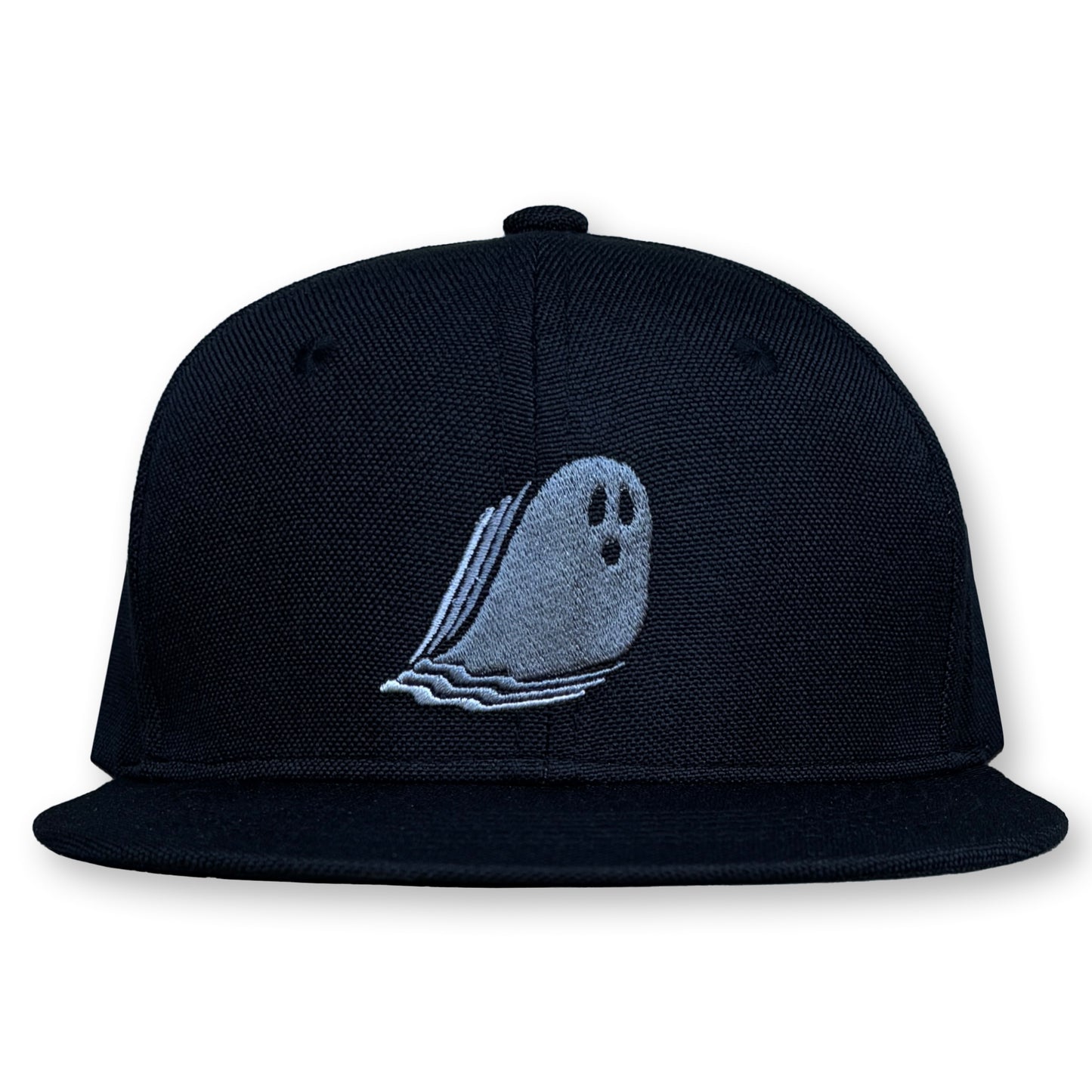 Ghost Hemp Hat / Coal Hemp with Greyscale Ghost
