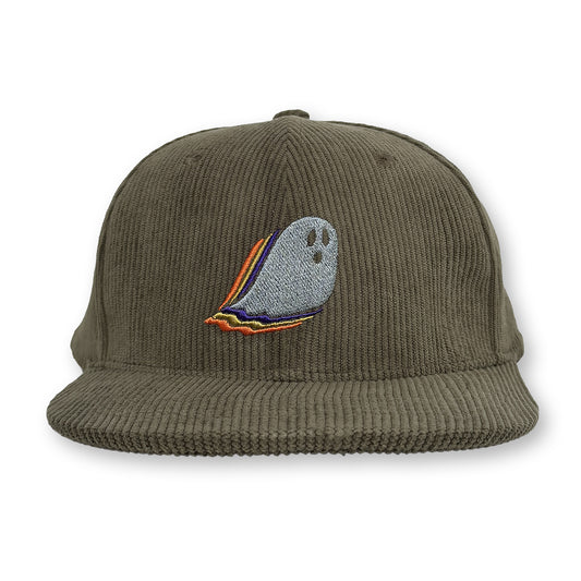 Ghost Corduroy Structured Hat / Artichoke Corduroy with Halloween Sprinkles Ghost
