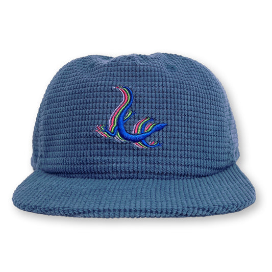 Lizard Microgrid Hat / Blue Lace Agate Microgrid with Tropical Starburst Lizard