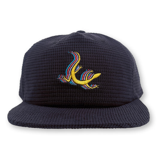 Lizard Microgrid Hat / Charcoal Microgrid with Tropical Lemon Drop Lizard