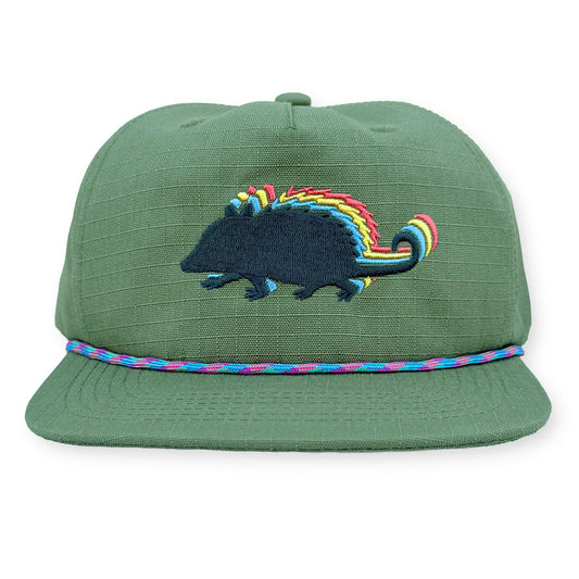 Possum Rope Hat / Lima Bean Ripstop Nylon with Pavement Possum