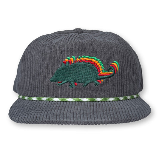Possum Rope Hat / Shadow Corduroy with Forest Solace Possum