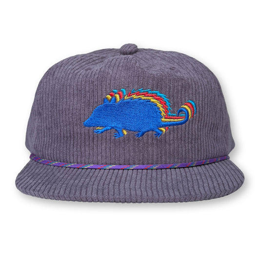 Possum Rope Hat / Wisteria Fog Corduroy with Primary Shift Possum