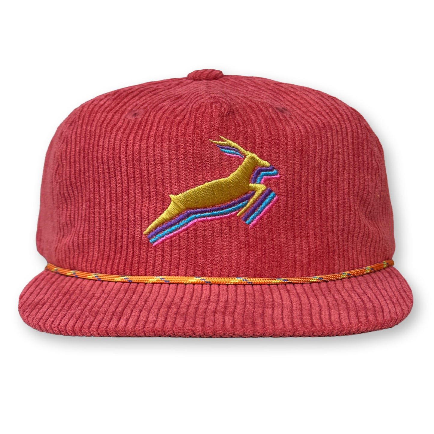 Antelope Rope Hat / Dusty Rose Corduroy with Dijon Antelope