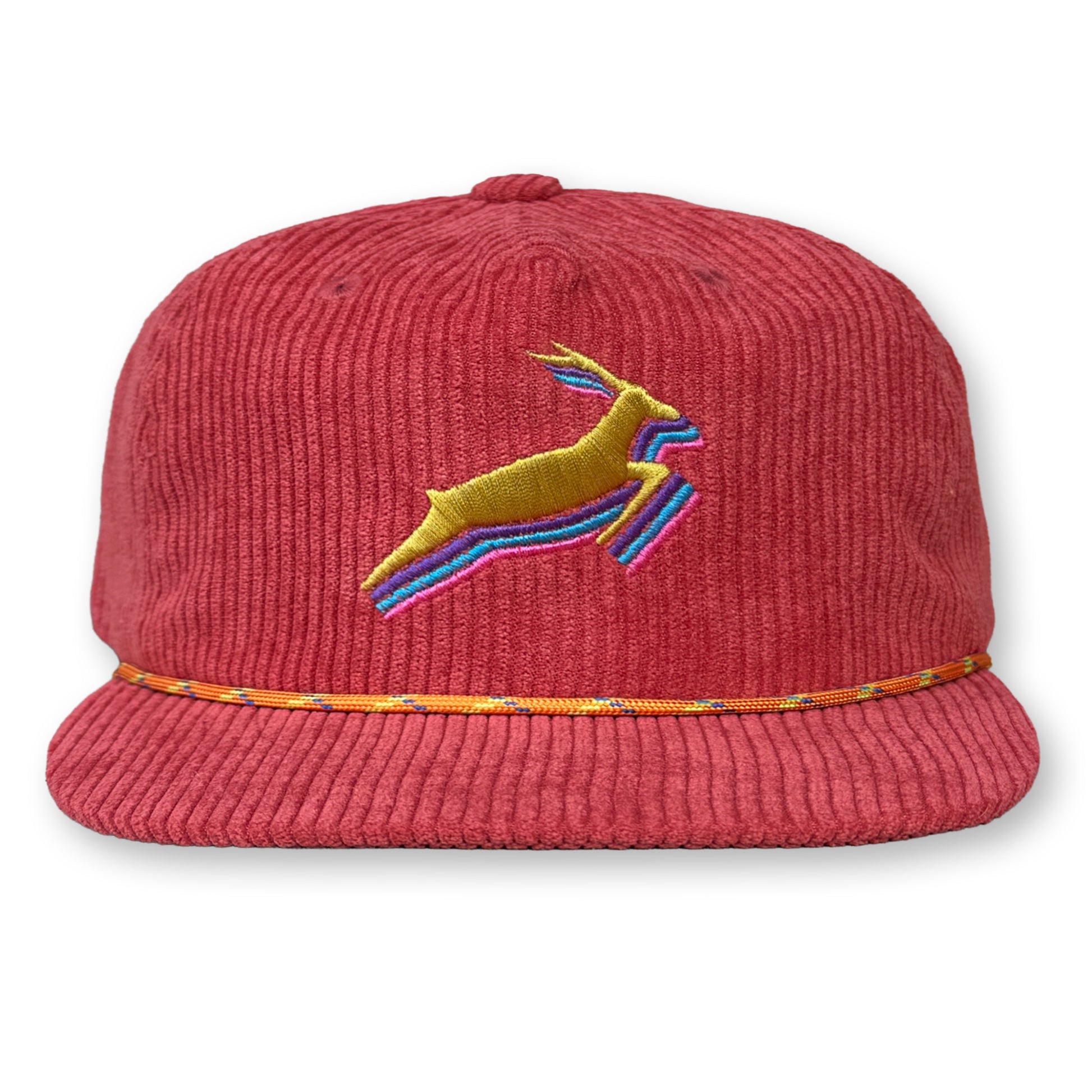 Antelope Rope Hat / Dusty Rose Corduroy with Dijon Antelope
