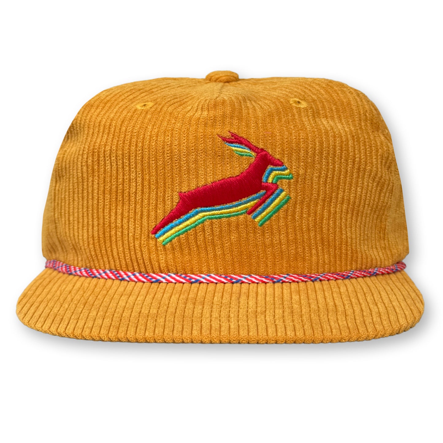 Antelope Rope Hat / Marigold Corduroy with Solo Cup Antelope