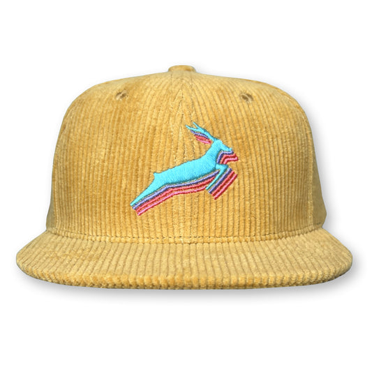 Antelope Corduroy Hat / Dijon Corduroy with Amazonite Antelope