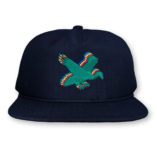 Vultures Rope Hat / Obsidian Ripstop Nylon with Tsavorite Vulture