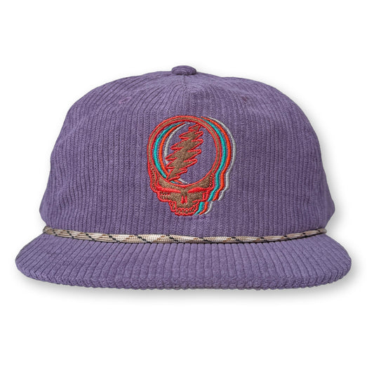 Stealie Rope Hat / Amethyst Corduroy with Frontier Stealie