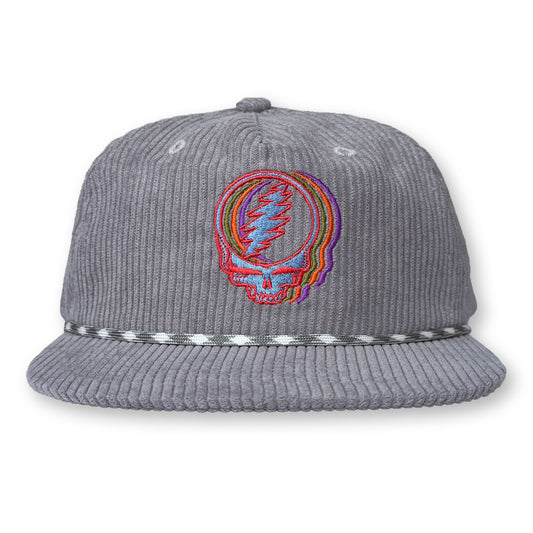Stealie Rope Hat / Concrete Corduroy with Spring Fling Stealie