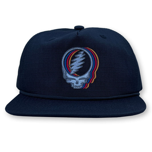 Stealie Rope Hat / Onyx Ripstop Nylon with Galvanized Stealie