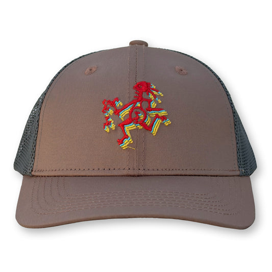 Widespread Panic Note Eater Trucker Hat / Paté Polycotton Blend with Smoke Mesh and Tropical Survivor Note Eater