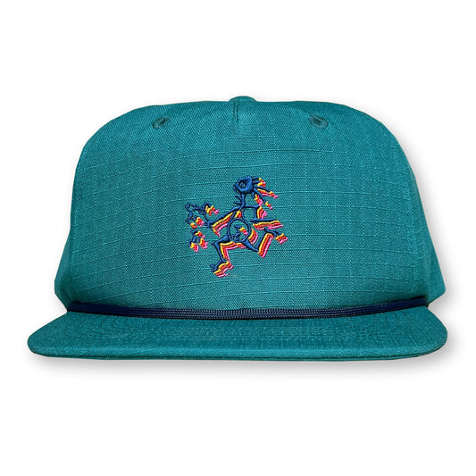 Widespread Panic Rope Hat / Peacock Ripstop Nylon with Riptide Note Eater