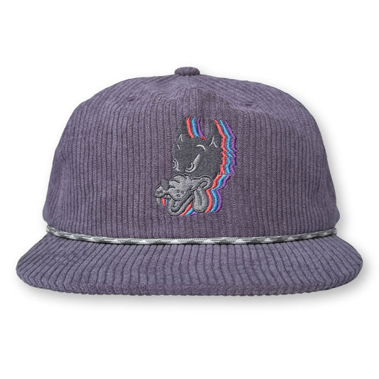 Wolf Rope Hat / Wisteria Fog Corduroy with Urban Renaissance Wolf