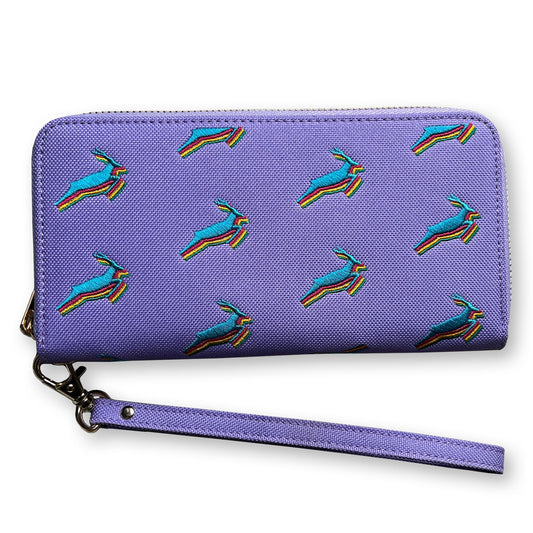 Clutch Wallet with Antelope Embroidery