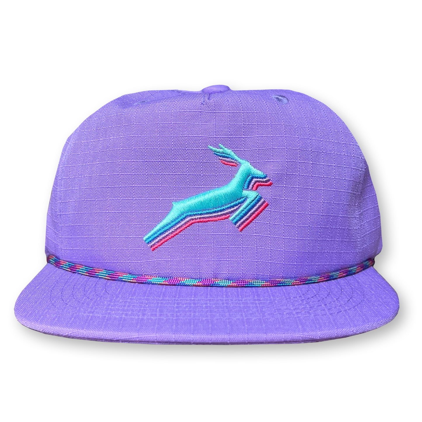 Antelope Rope Hat / Lilac Ripstop Nylon with Cyan Antelope