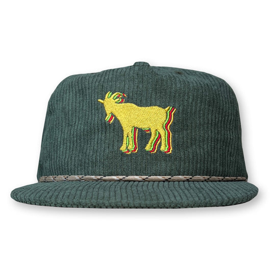 Billy Strings Rope Hat / Spruce Corduroy with Key Lime Billy Goat