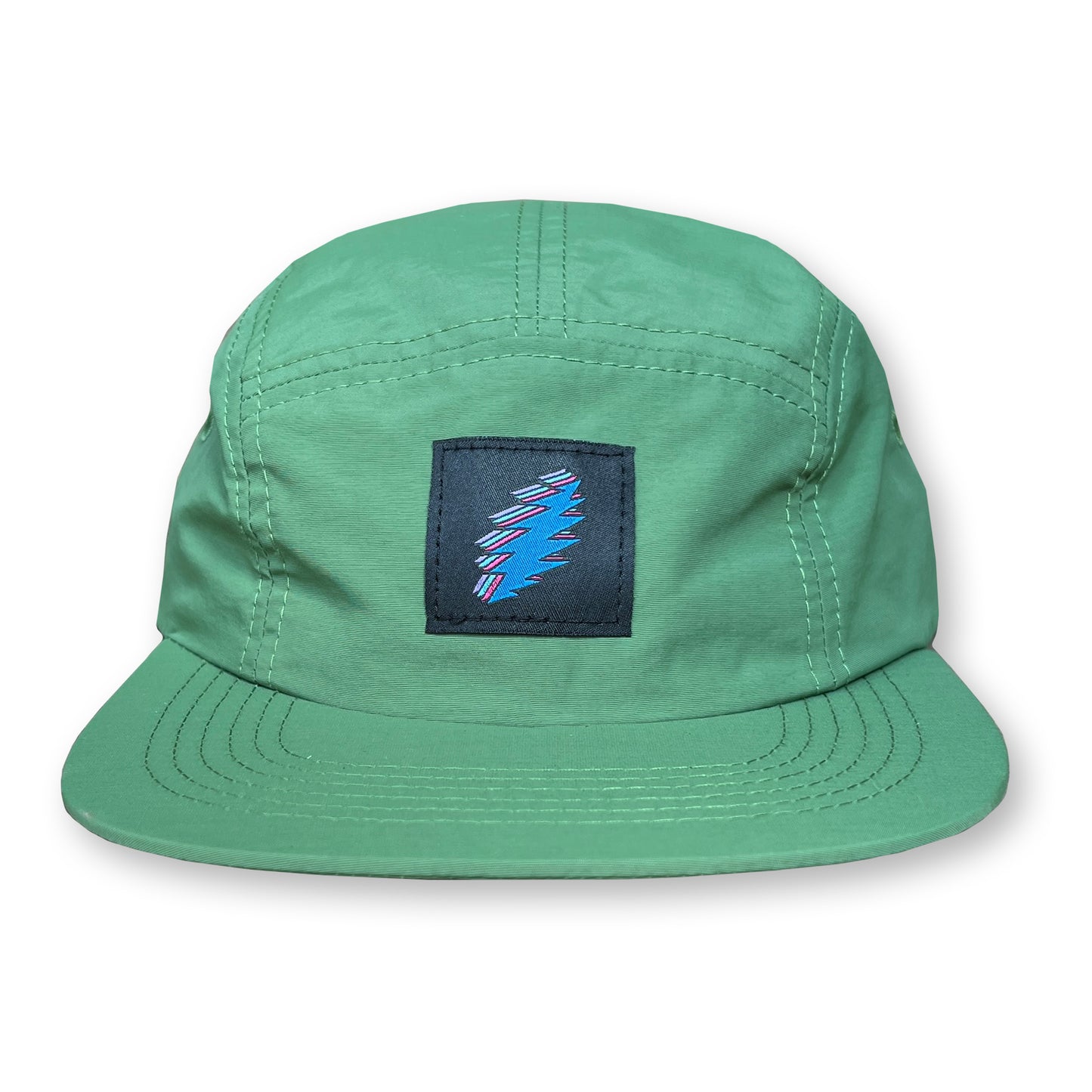 Bolt Five Panel Hat / Dad's Lawn Nylon with Wildberry Bolt Patch