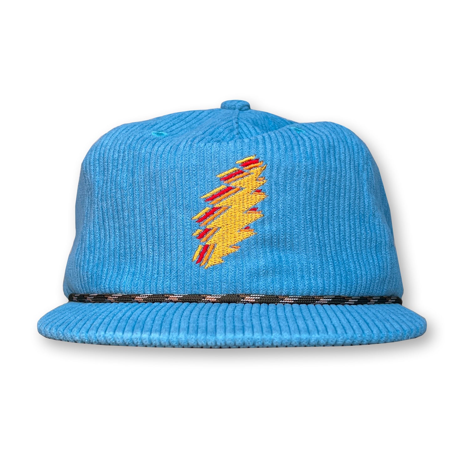 Bolt Rope Hat / Aqua Corduroy with Mustard and Ketchup Bolt