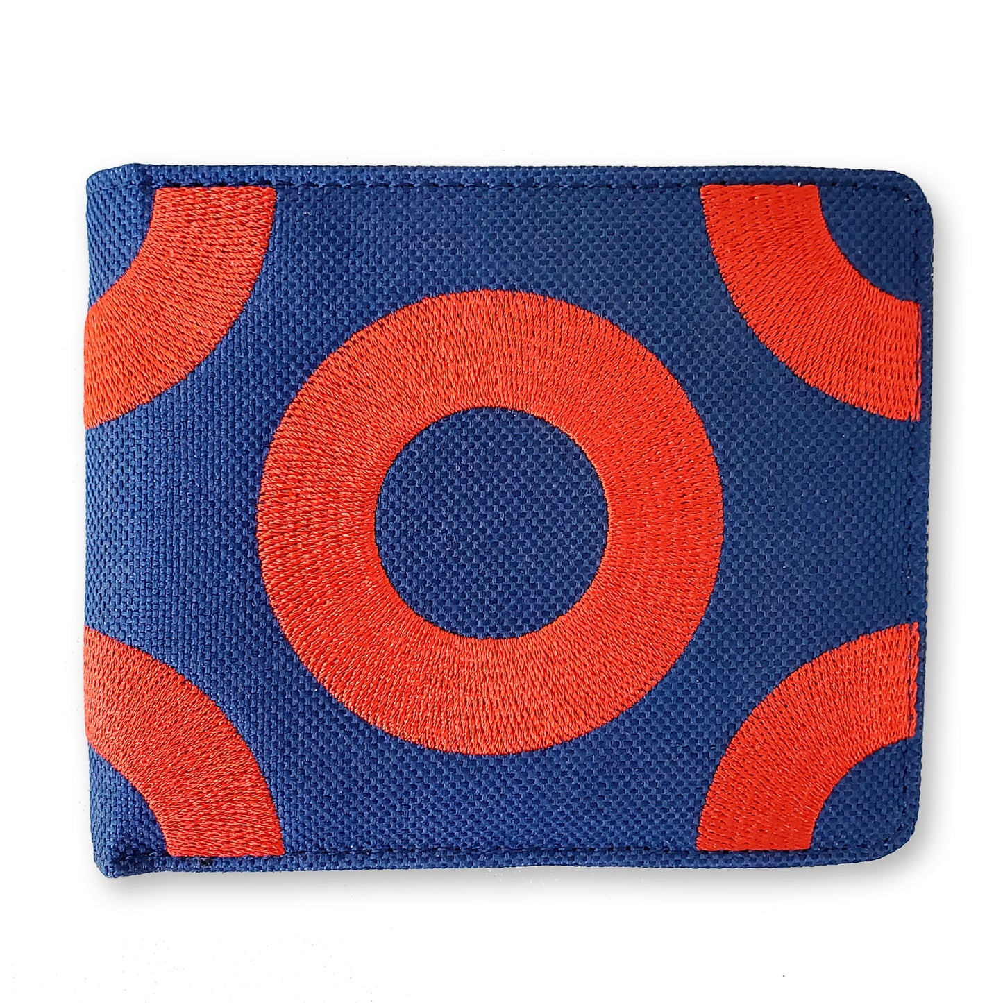 Fishman Donut Embroidery Bifold Wallet