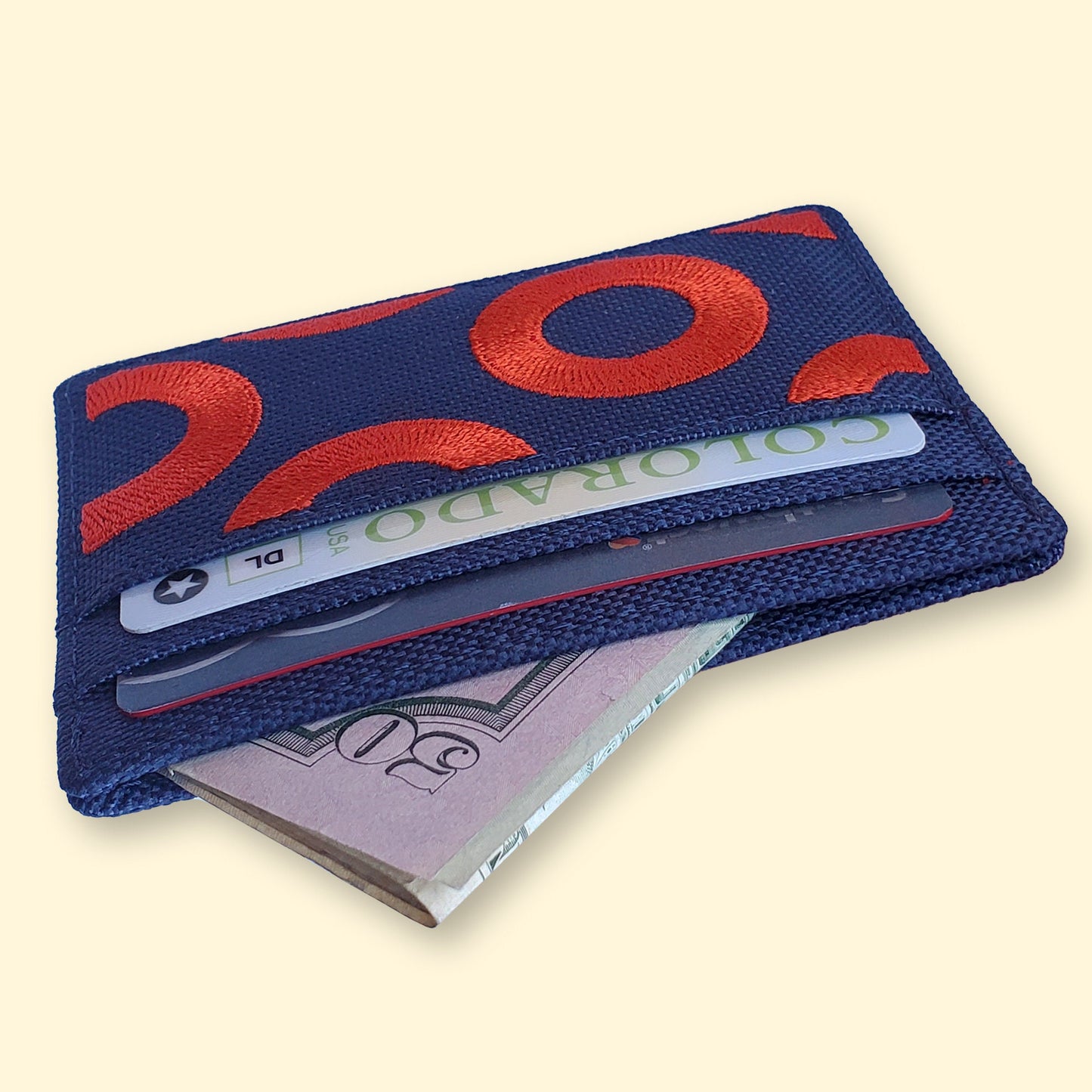 Fishman Donut Embroidery Slim Wallet