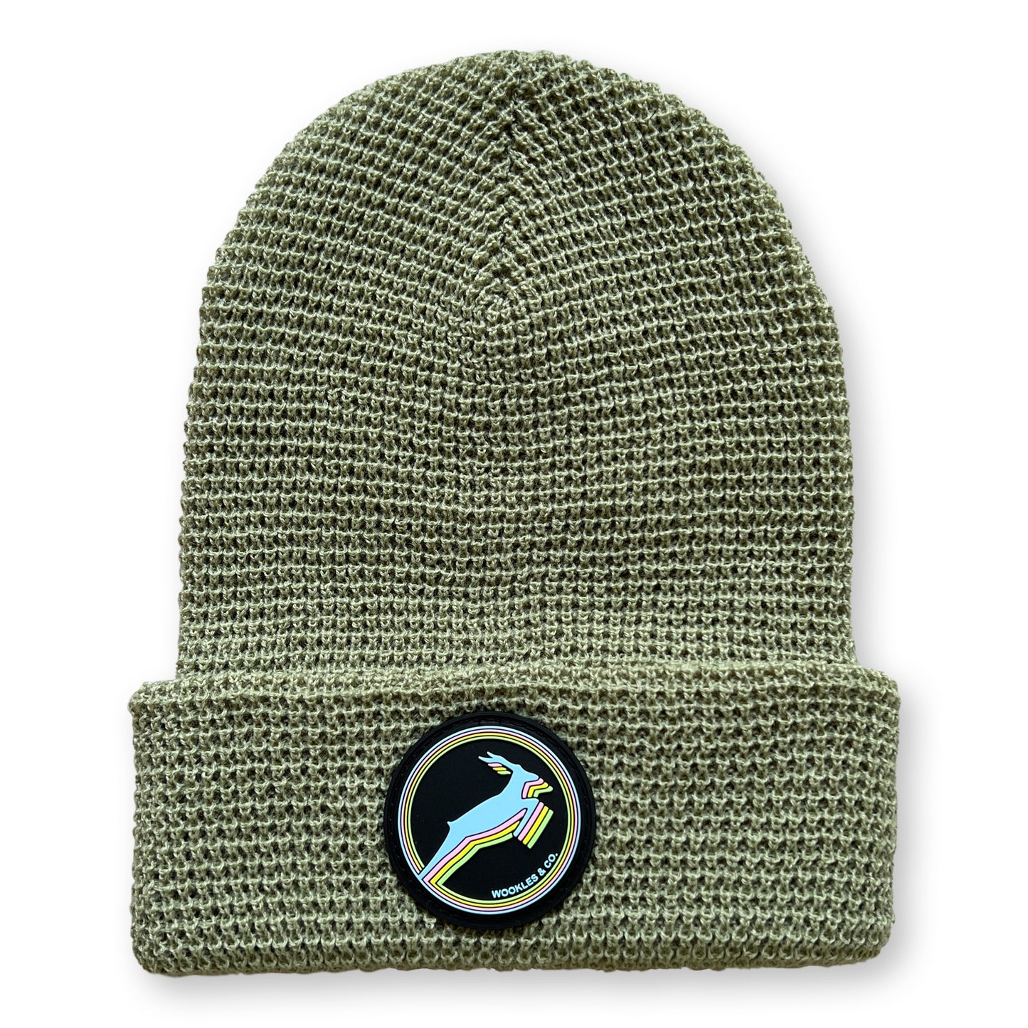 Antelope Waffle Knit Beanie in Sage