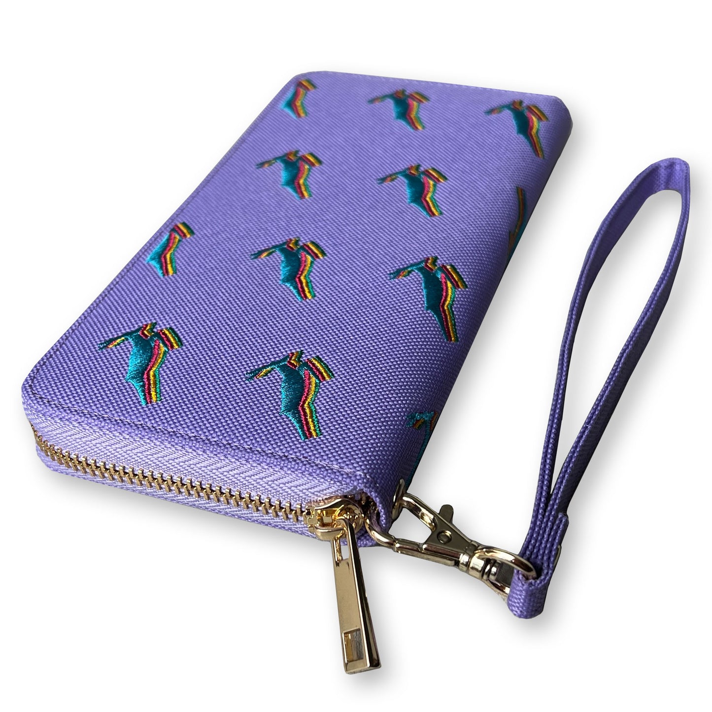 Clutch Wallet with Antelope Embroidery