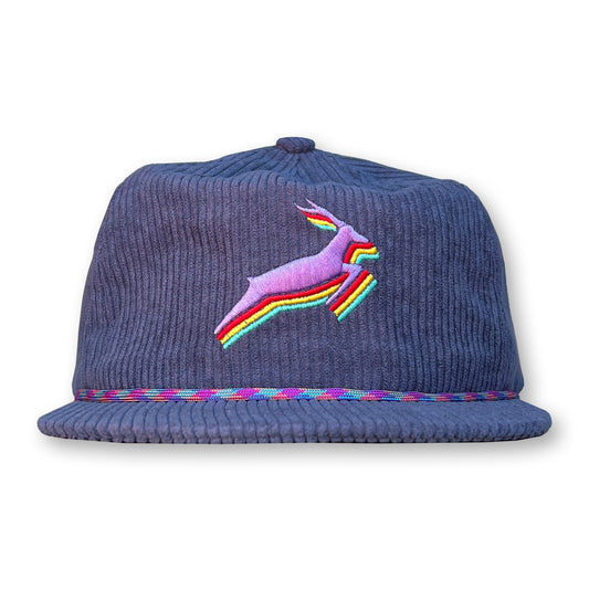 Antelope Rope Hat / Slate Blue Corduroy with Wisteria Antelope