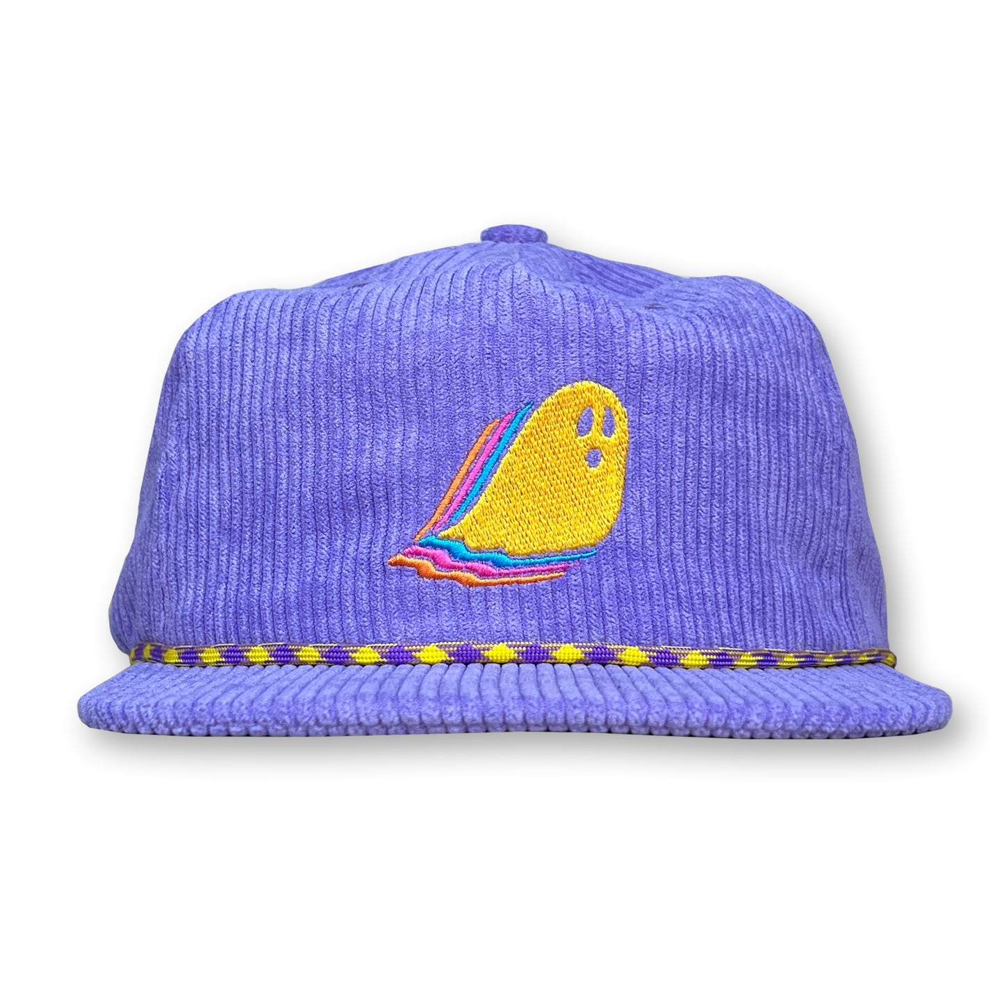 Ghost Rope Hat / Wisteria Corduroy with Egg Yolk Ghost