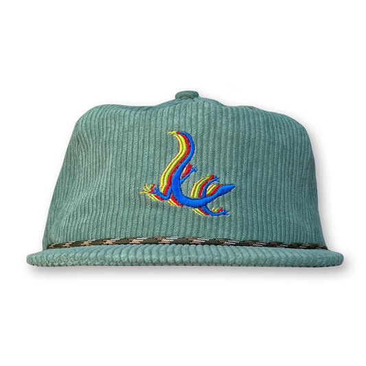 Lizard Rope Hat / Sage Corduroy with Admiral Lizard