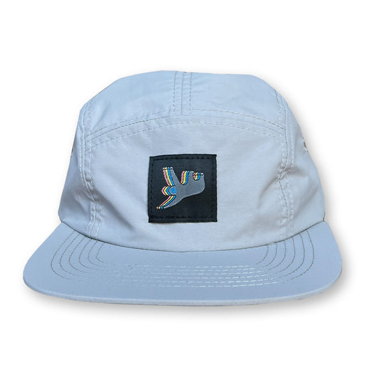 Sloth Five Panel Camp Hat / Elephant Nylon with Playmobile Sloth Patch