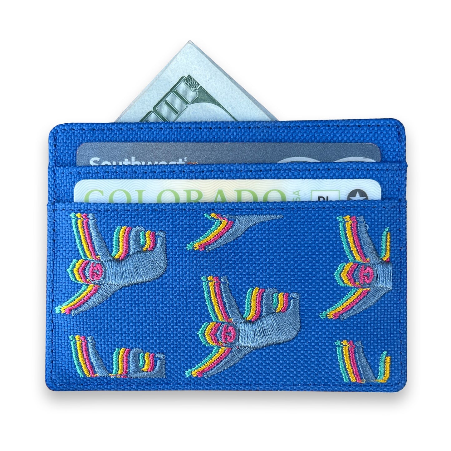 Sloth Embroidery Slim Wallet